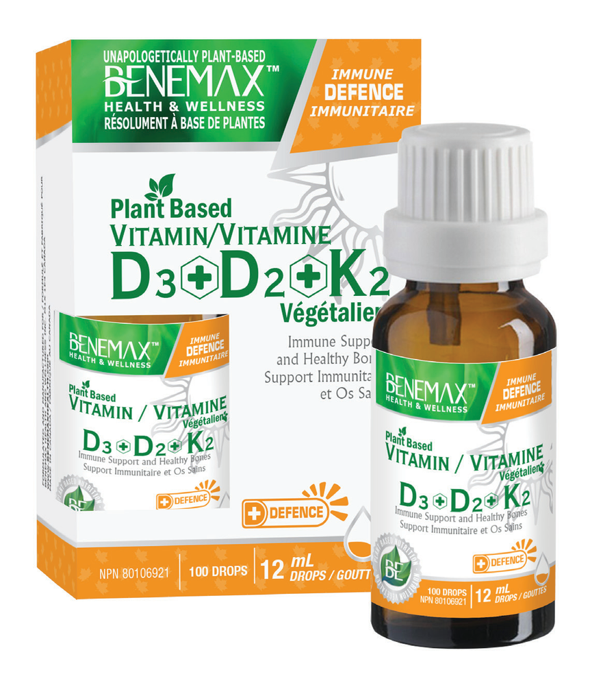 Complete Vitamin D + K2  Plant-Based Drops 12mL