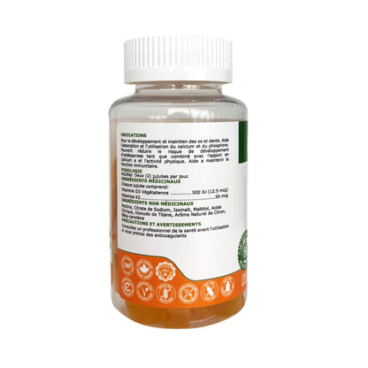 Vitamin D3+K2  60 Plant-Based Gummies - 1000IU per serving!