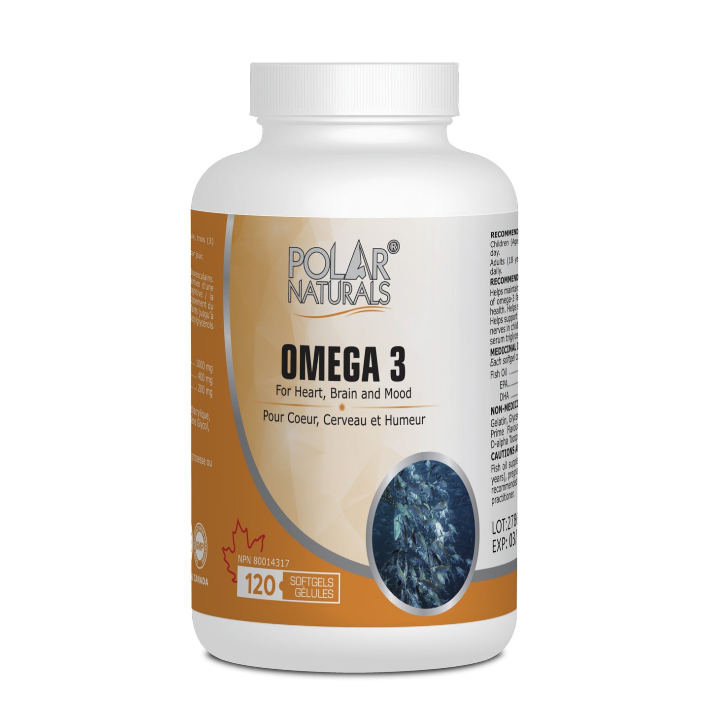 Polar Naturals Omega 3 for heart, Brain and Mood