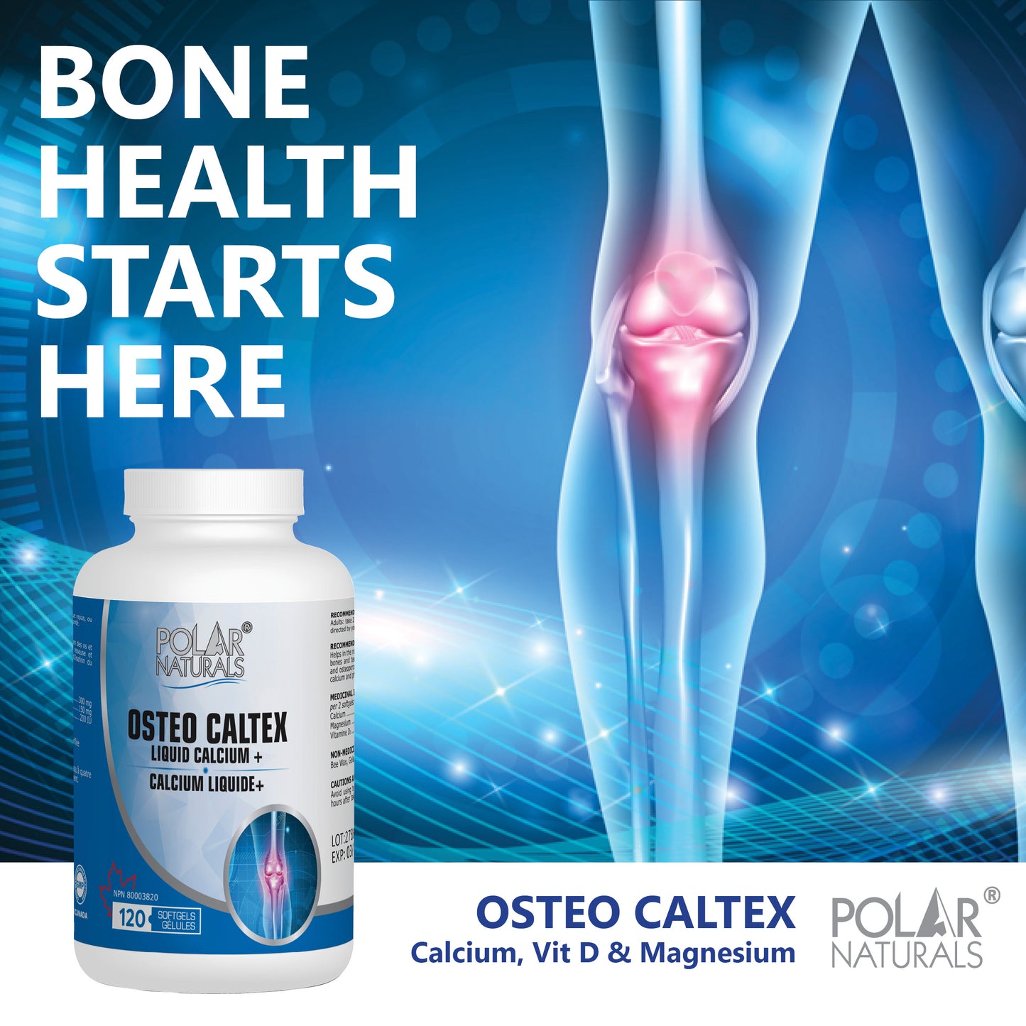 Polar Naturals OSTEO CALTEX 120 Softgels