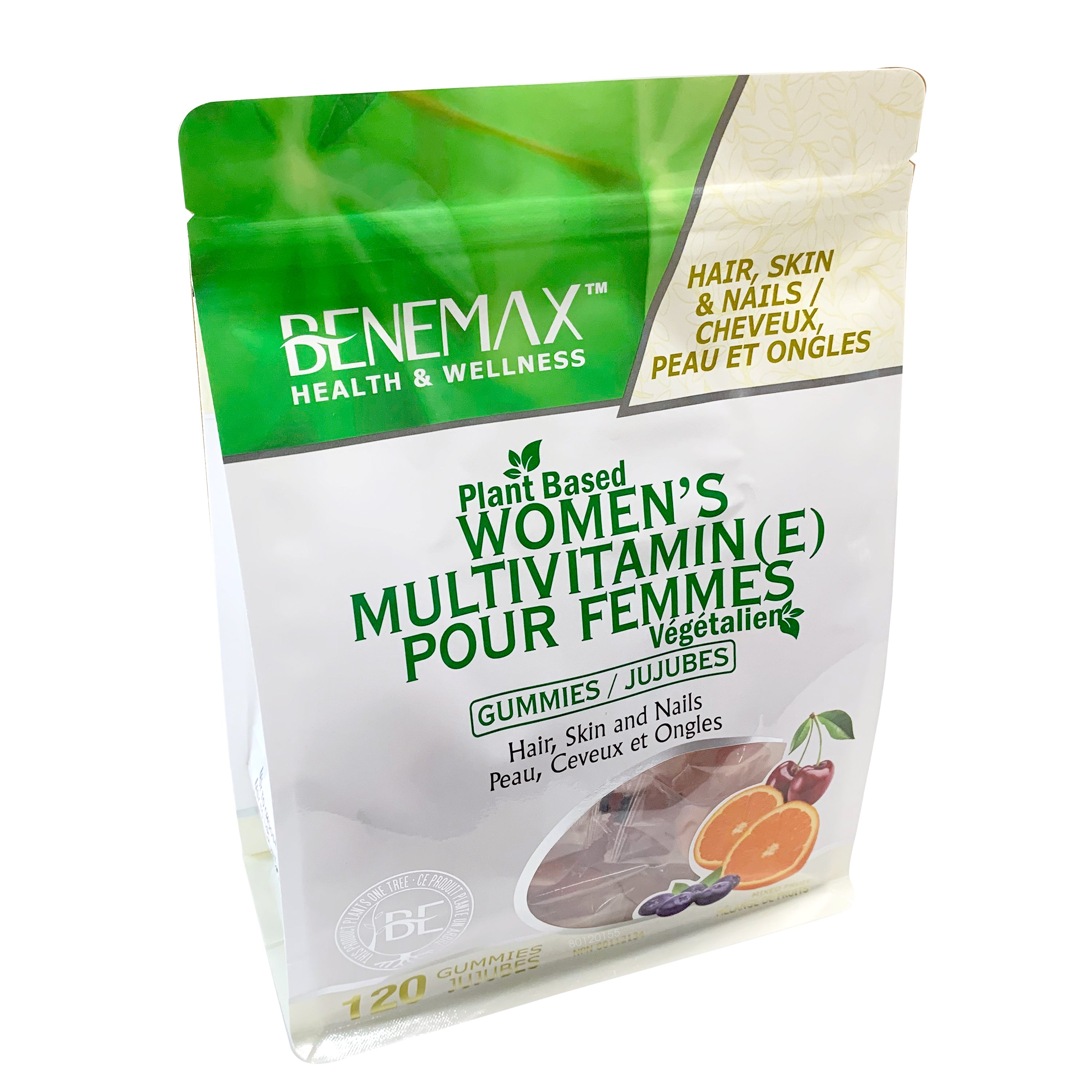 Natural Raspberry Flavour Women’s Multivitamin 120 Gummies in Bag – BENE