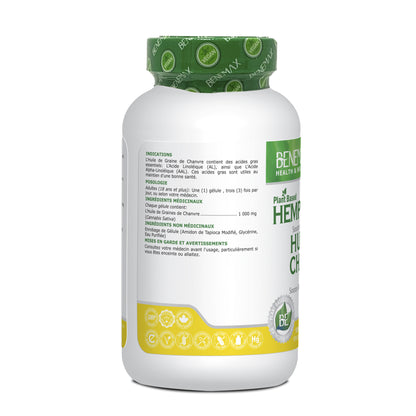 Hemp seed oil French ingredient 1000mg