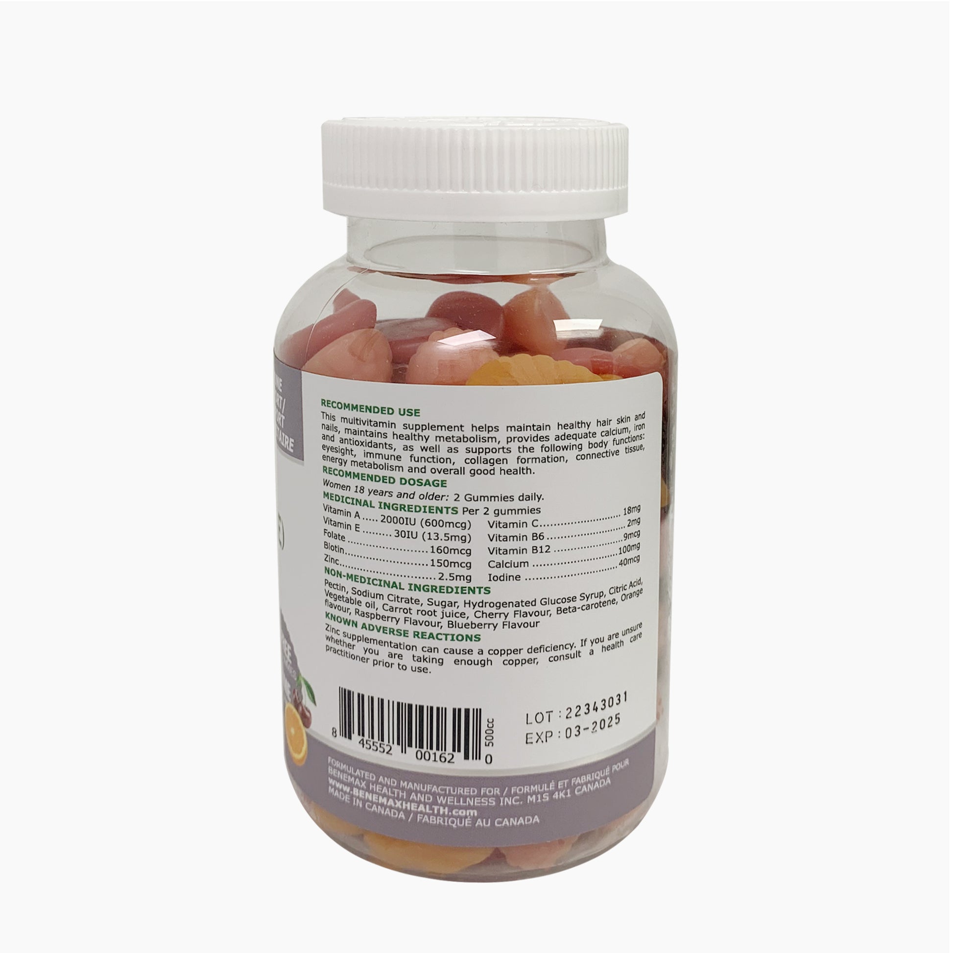 Women Multivitamin provides adequate calcium, iron and antioxidants