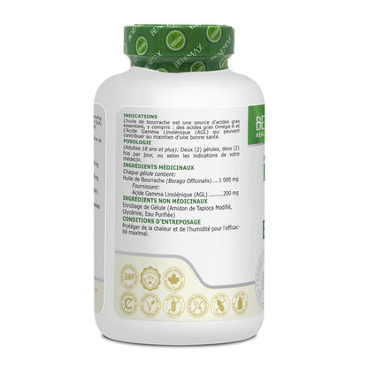 Benemax Borage Oil French Ingredients