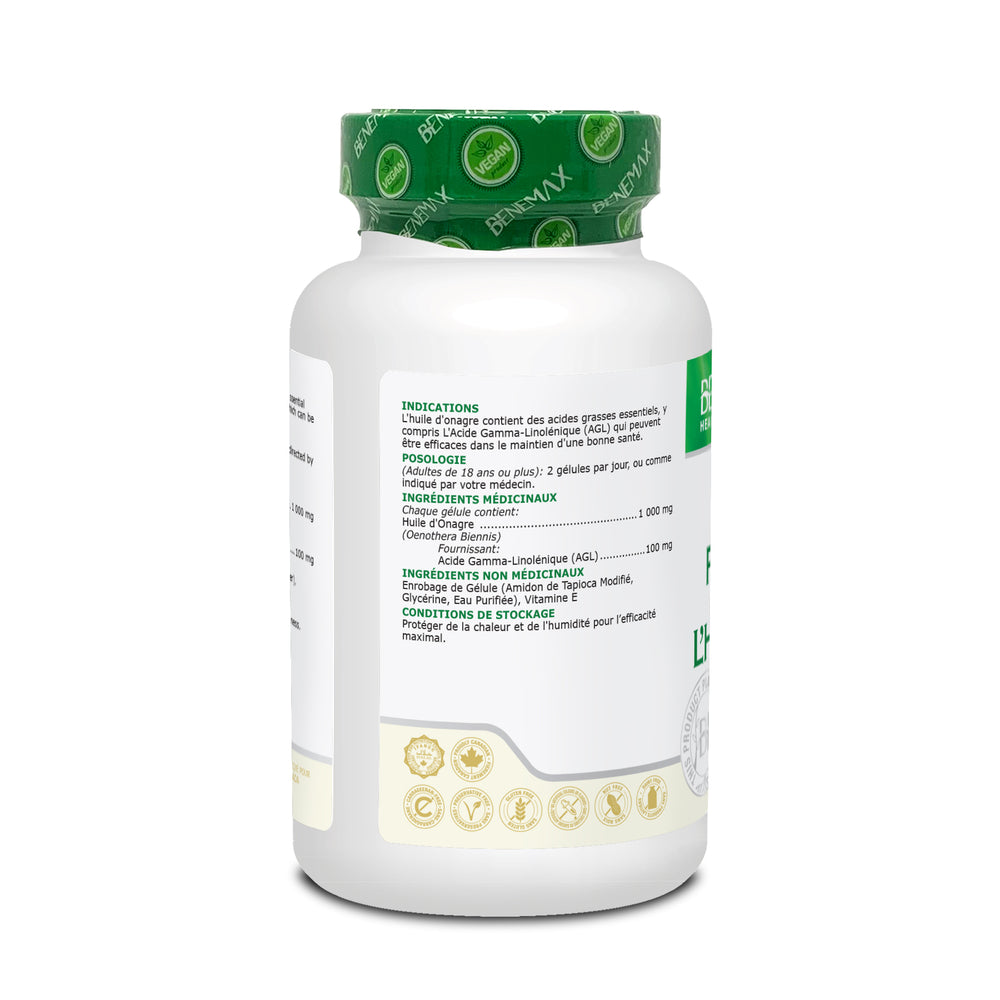 
                  
                    Benemax Evening Primrose Oil French Ingredients
                  
                