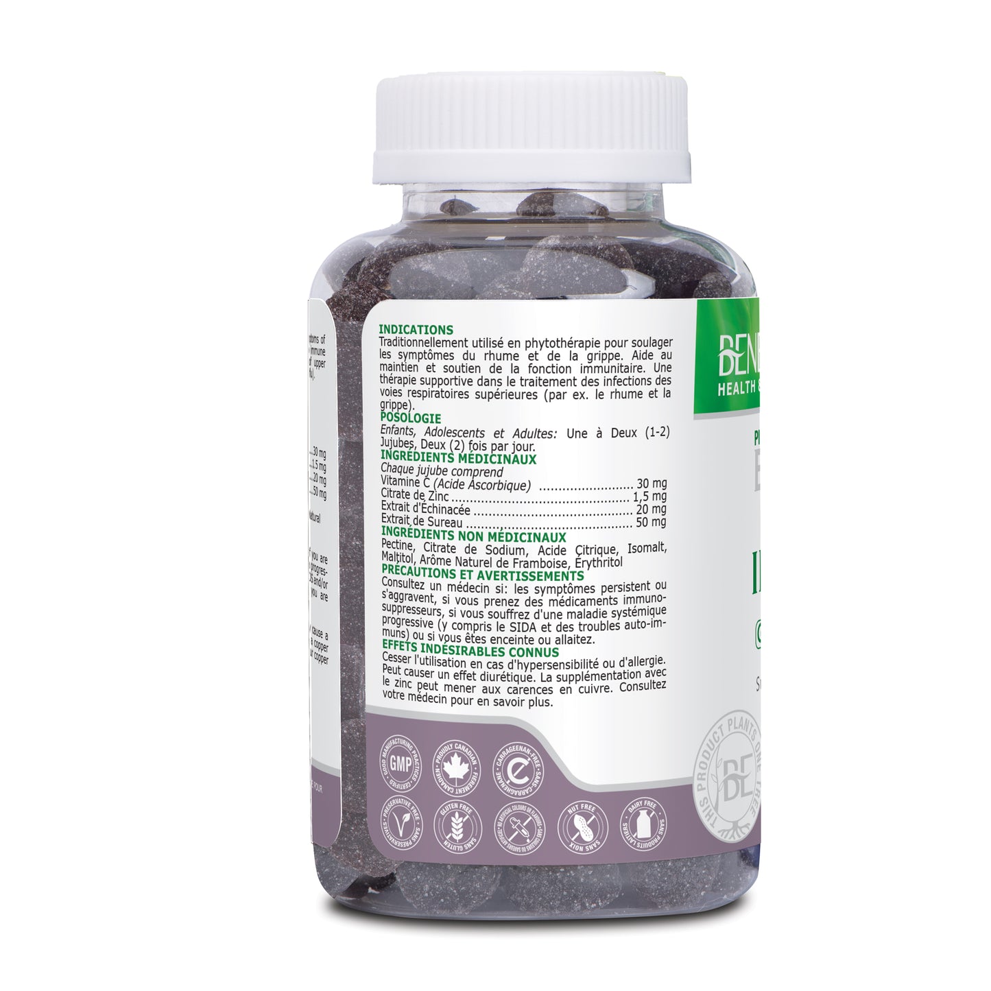 BENEMAX IMMUNE 120 Gummies French Ingredient