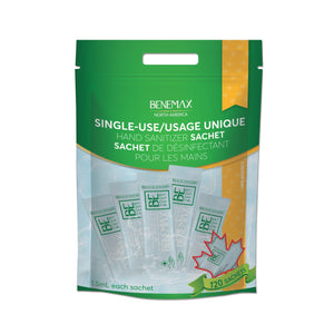 
                  
                    BENEMAX HAND SANITIZER PACKETS 120 Single Use Packets
                  
                
